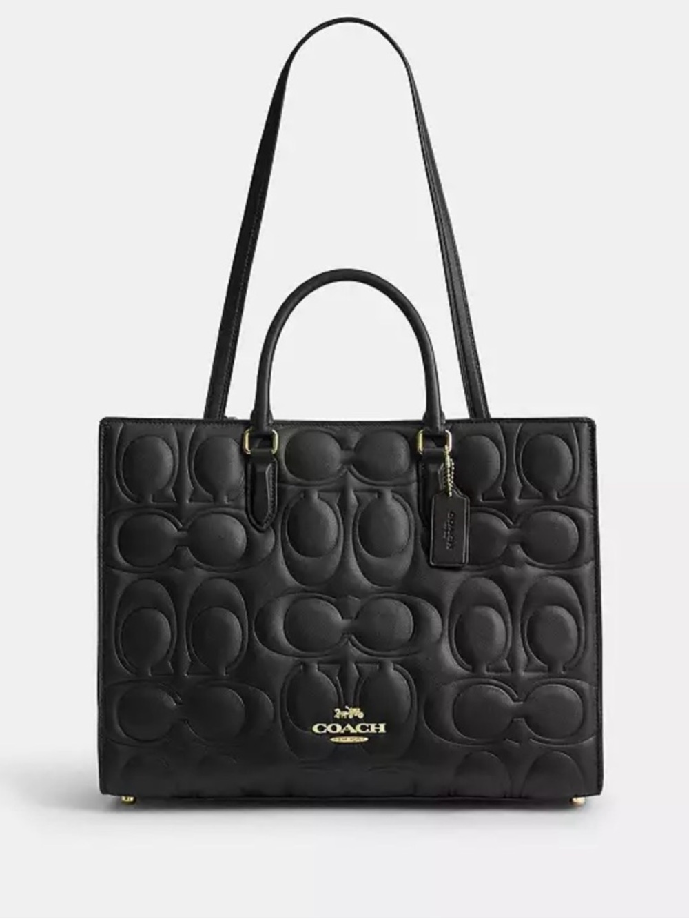 Coach Maggie Tote Bag In Signature Leather - Picture 2 of 11